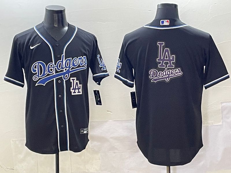 Men Los Angeles Dodgers Blank Black Three generations Nike 2025 MLB Jersey style 24